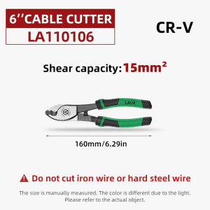LAOA | LAOA Cable Cutter CR-V Steel Wire Cutter Electrician Tool 6/8/10 Inch Cable Cutting Pliers Copper Aluminum Wire Cutter