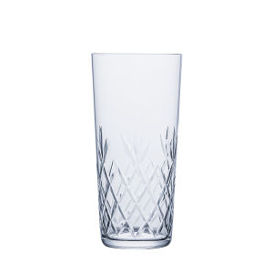 Handcrafted Crystal Glass Long Drink Cocktail Cup Fruit Juice Collins Cup Crison Premium Quality Glass Etched Design Barware
