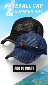 Leather Labeled Golf Cap Full Mesh Cap for Women Men Adjustable Net Cap Baseball Cap Running Caps Breathable Hat