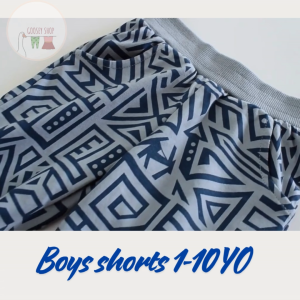 Boy Shorts Bottoms | SG Seller | Stripe Plain Blue Grey | 1 - 8 Years Old Cotton In Stock!