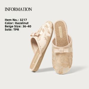 DALA BEAR | Vintage Chinese Style Breathable Anti-slip Sweat Absorbing Anti-odor Indoor Cotton Linen Shoes