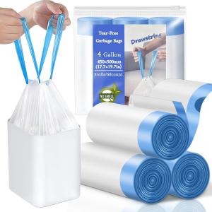 Large Drawstring Reinforced Garbage Bags