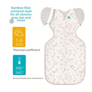 Love to Dream Newborn Baby Sleeping Bag with Removable Sleeves Lightweight Summer Swaddle Blanket Soft Cotton Fabric for All Seasons
