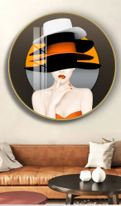 Tranh Tráng Gương - Tranh Treo Tường tròn 3D cao cấptrang trí nhàvăn phòngtiệm nail spa cực đẹp dễ thương