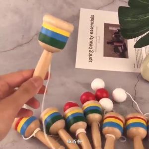 WE Kendama Cup Ball Game Mainan Edukasi Tangkap Bola Kayu Kendama Wooden Puzzle