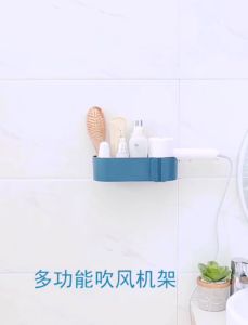 Multifunctional Adhesive Wall Mount Hair Dryer Holder Organizer Hanging Hair Dryer Shelf Rack Hair Dryer Rack Hair Dryer Storage