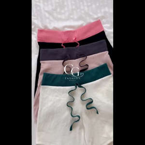 Ribbed Knit Shorts for Women Two Tone Combi Garterized Stretchable Drawstring Ladies Pambahay Casual Shorts