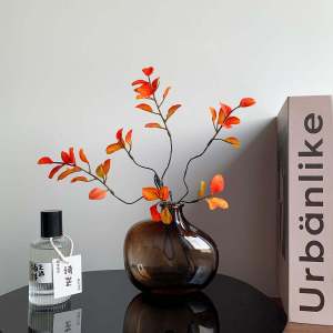 Bánh Bèo Lá Phong Đỏ Giả Nội Thất Phòng Khách Mô Phỏng Hoa Tươi Scandinavia Đồ Trang Trí Nhà