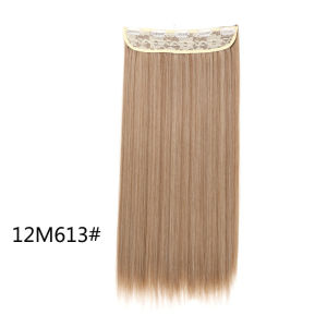 5 Clips One Piece Straight Hair Extensions Synthetic Clip In Hair Pieces Long Straight Invisible Seamless Hairpieces For Women D