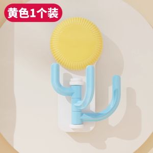 Strong Load Bearing Cactus Suction Cup Hook No Punching Bathroom Kitchen Bedroom Door Back Clothes Hook Simple Style Universal