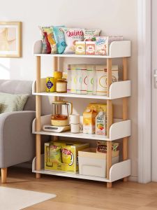 XUNHUAI | Moveable Home Storage Rack with Wooden Legs
