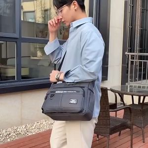 MenS Shoulder Bag Large Capacity Waterproof And Wear-Resistant Backpack Multi Pocket Business Bag Business Bag