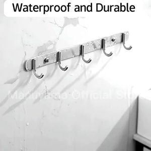 [Local Delivery+Free Shipping]3/4/5/6/7/8 Hooks Stainless Steel Wall Hooks Multipurpose Wall Mounted Hook Household Storage Bathroom Hanging Hook Door Hook To The Wall Of The Kitchen Wall
