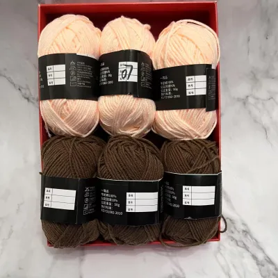 500g 10pcs/Lot Soft Selected Dyed 4ply Knitting Yarn Milk Cotton Yarn Set for Crochet Wowen Bags Sweater Scarf