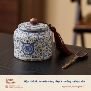 XIYUANJI | Hộp Đựng Trà Kín Khí Chống Ẩm cho Trà Xanh Trà Trắng và Trà Puer