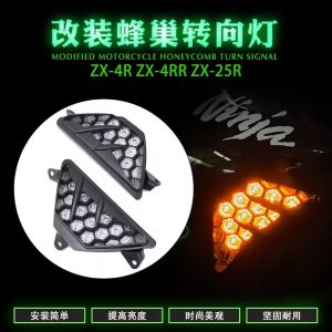 For Kawasaki ZX-4R ZX-4RR ZX-25R NINJA650 NINJA1000SX ZX6R Z1000SX Motorcycle Front LED Turn Signal Indicator Flasher Light