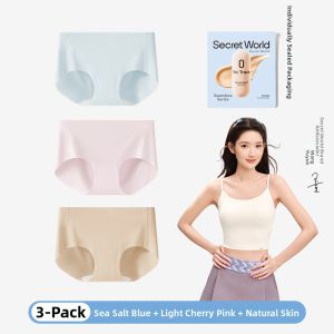 Secret World | Invisible Seamless Antimicrobial Cotton Crotch Briefs