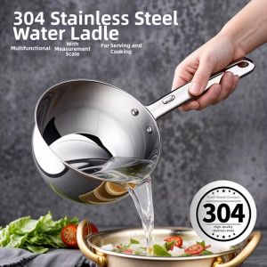 BAICHANG | 304 Stainless Steel Long Handle Water Scoop Food Grade