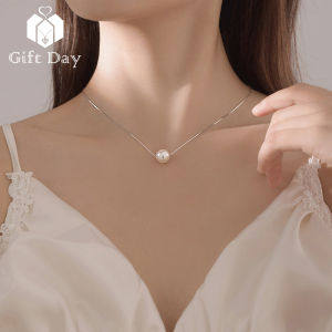 【Gift Day】6/8/10mm Pearl Choker Necklaces Girl Summer Luxury Baroque Pearl Pendant Clavicle Chain For Women Jewelry Gift
