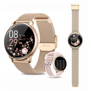 Smart Watch for Women 1.20" Fitness Watch with HR/BP/SpO2 Monitor Female Cycle Tracking IP67 Waterproof for Android & iPhone