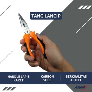 Asteel Tang Lancip 6 Inch: Alat Penjepit Kawat Kabel & Tang Potong Kabel
