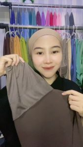 Hijab Segi Empat Instant Plus Inner 2 Layer | Segi Empat Instan | Ceruty Babydoll Anti Pusing