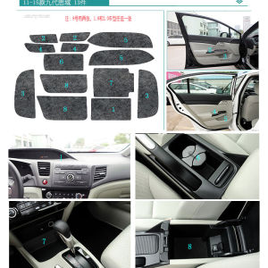 Storage Gate Slot Mat Applicable to Honda CR-V Civic 9 Th Generation Accord Crown Road Lingpai Flying Jade Water Cup Non-Slip Mat