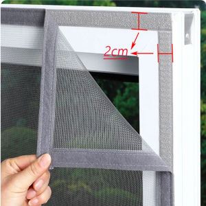 Summer home simple black gray white mosquito net mesh multiple sizes window screen 2cm self-adhesive tape curtain mesh