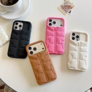 EOENKK | Cute Bear Clothes Zipper Soft Silicone Phone Case For iPhone 17 16 15 14 13 12 Pro Max Plus 16e Shockproof Cartoon Phone Cover