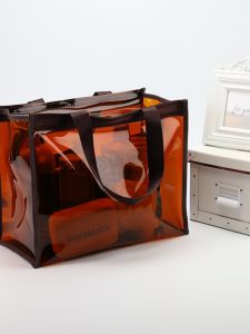 สไตล์เกาหลี หนาขึ้น กันน้ำ โปร่งแสง ชุดอาบน้ำฟิตเนสว่ายน้ำร้อน ฤดูใบไม้ผลิ ชายหาดอาบน้ำฝักบัวกระเป๋าเก็บของวัสดุพีวีซี