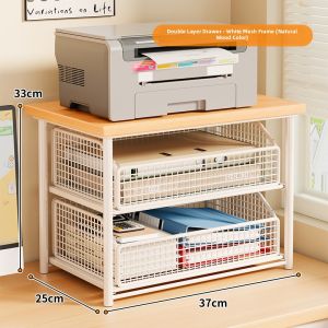evesigar | Small Multi-level Printer and Copier Organizer Desk File Shelf