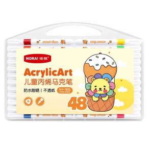 Nora | 48 Color Non-Transparent Acrylic Markers for Childrens Art