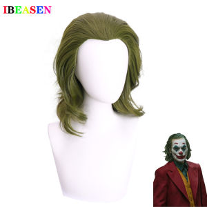 Costume de Cosplay du Film Joker Joaquin Phoenix Arthur Fleck Clown Rouge Trempé Perruque Verte Ensemble Uniforme Personnal