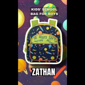 Boardwalk Zathand Kids Backpack With Planet Prints