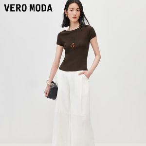 Vero Moda | Stylish Slimming Raglan Sleeve Vertical Striped Knitwear