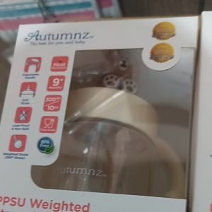 AUTUMNZ PPSU WEIGHTED STRAW CUP WITH HANDLE 300ML ASSORTED COLOR