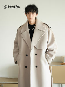 VESIBO | Mid-Long Style Wool Coat Casual Streetwear for Fall
