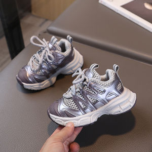 Childrens Sports Shoes Breathable Soft Bottom Dad Shoes for Boys And Girls Age 1 to 6 Years Half Fall New Style Mesh Shoes