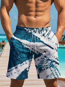 2026 Hot Selling Fashion New Style Cool 3D Printed Geometric Poster Beach Pattern Outdoor Hip Hop Street Wear Shorts Large Size