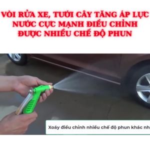 Súng Rửa Xe Tăng Áp Lực Nước Nhựa Màu Xanh Vòi Xịt Nước Tưới Cây Áp Suất Cao Đầu Vòi Xoay 360 Độ Tay Cầm Chống Trượt TIDO TIDO
