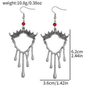 Bandai | Dark style bat shaped long earrings trendy and personalized accessories eye-catching and versatile for daily wear