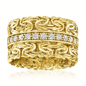 Huitan Noble Women Ring Gold Color Cross Design Inlaid Shining Cubic Zirconia Party Wedding Accessories Royal Fashion Jewelry