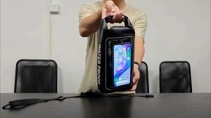 IPX6 Waterproof Roll-Top Drying Bag Dry Touch Screen Mobile Phone Waterproof Bags Outdoor Beach Boating Water Sports