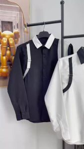 Áo sơ mi nam boy phố dài tay  vải đũi co giãn phối hoạ tiết  trẻ trung cá tính mẫu mới- ATC77SHOP