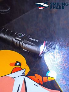 SMILING SHARK SD7003 LED Torch Light Super Bright M80 10000LM 5Mode 26650 Type-c Rechargeable Flashlight Waterproof Outside Fishing working Lighting