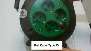 Kabel ROLL Listrik MODXTA TIPE 10 PANJANG KABEL 6 METER FULL Stop Kontak Listrik 4 Lubang Colokan Box Kabel dan LAMPU Indikator SNI