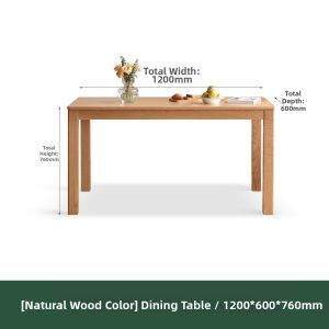 Nordic Simple Solid Wood Dining Table for Small Apartments