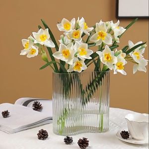 Set 3 cành hoa thuỷ tiên hoa giả giống thật trang trí phòng khách decor nhà cửa backdrop cửa hàng