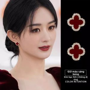 Bông Tai Mừng Năm Mới Red Clovers Bạc Ta