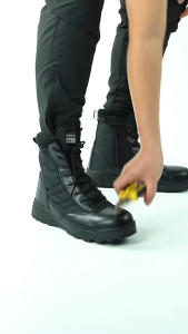 (Steel Toe)2025 New Fashion Tactical Boots Worker Safety Shoes for Men Anti-smashing Casual Black Combat Shoes Breathable